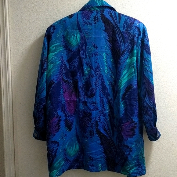 Jackets Galore High Fashion 1980s Style XL Shoulder Pads too Shiney Shimmery - Picture 6 of 8